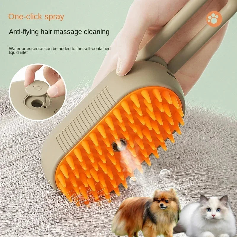 2-in-1 Steam Brush for Pets